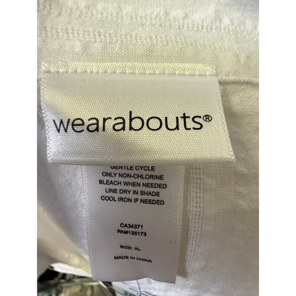 Wearabouts nwt white button up shirtdress 100% cotton womens xl - Picture 7 of 9